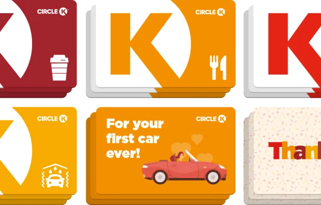 A cluster of Circle K cards